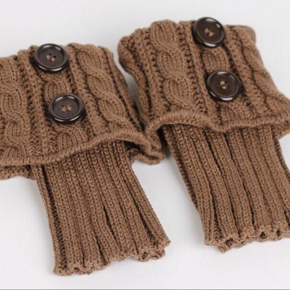 🔺SALE🔺Cable Knit Brown Leg Warner’s/Boot Cuff - Picture 2 of 4